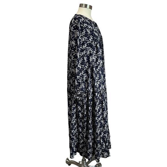 Carly Jean Los Angles Blue Floral Boho Laura Maxi Dress Size Small - Picture 2 of 9